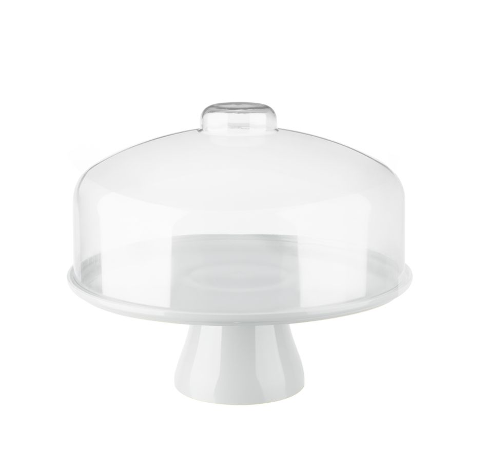 [10109/0007] PLATO PARA TORTA CON TAPA CAKE Ø19,5CM BLANCO