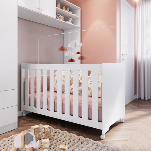 [LA002BCBC] CUNA CON RUEDAS ACONCHEGO WHITE LINE 