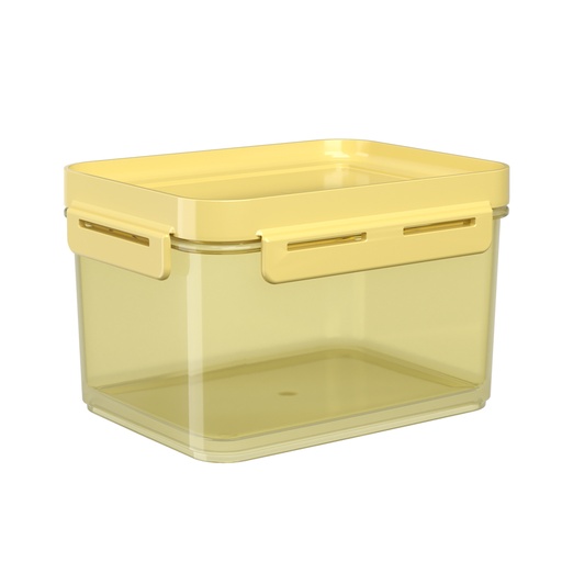 [63004/0345] Contenedor Hermetico De Plastico 1,50L Flap Amarillo + Amarillo