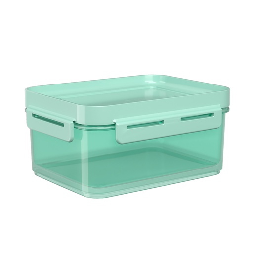 [63003/0346] Contenedor Hermetico de Plastico 1,00L Flap Verde Electrico + Verde