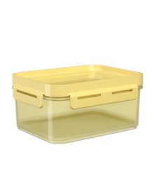 [63003/0345] Contenedor Hermetico de Plastico 1,00L Flap Amarillo + Amarillo