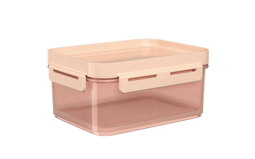 [63003/0344] Contenedor Hermetico de Plastico 1,00L Flap Rosa Blush + Rosa