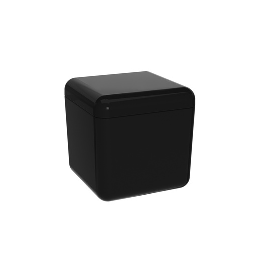 [20879/0008] Porta Algodon de Plastico Cube Negro