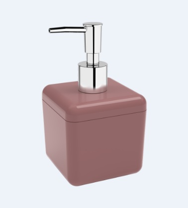 [20878/0481] Dispensador Jabo Liquido de Plastico 330ML Cube Rosa Malva