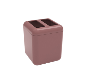 [20876/0481] Portacepillos de Plastico Cube Rosa Malva