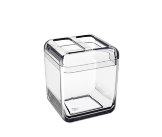 [20876/0009] Portacepillos de Plastico Cube Cristal