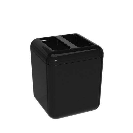 [20876/0008] Portacepillos de Plastico Cube Negro