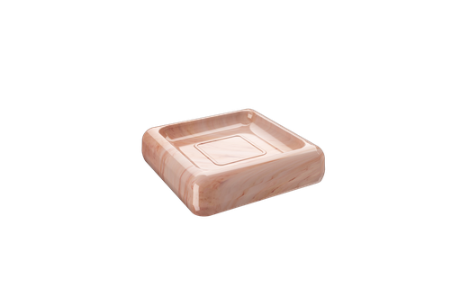 [20875/0490] Jabonera de Plastico Cube Rosa Marmol
