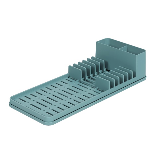 [17013/3500] Escurridor de Platos de Plastico C/Bandeja Single Azul Baltic