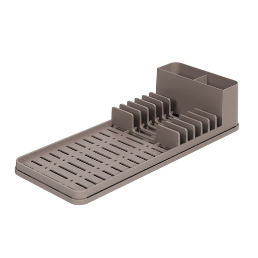 [17013/3126] Escurridor de Platos de Plastico C/Bandeja Single Warm Gray
