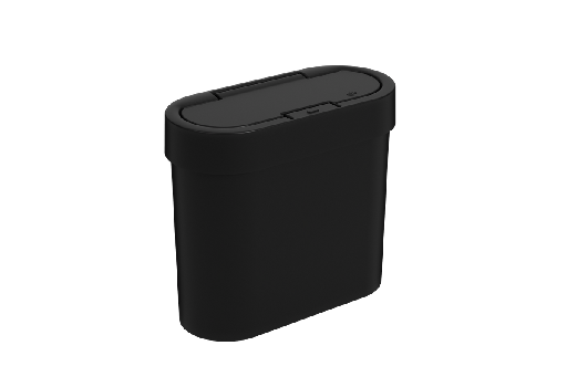 [17003/0008] Basurero Apertura C/Boton de Plastico 2,80L Flat Negro