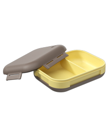 [13150/0348] Lonchera Nutri de Plastico 20,1x15,1x6,1CM Warm Gray + Amarillo Soft