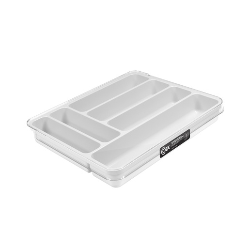 [10980/3007] Organizador de Cubiertos C/Tapa 30 x 35,9 x 5,2CM Perfect Blanco