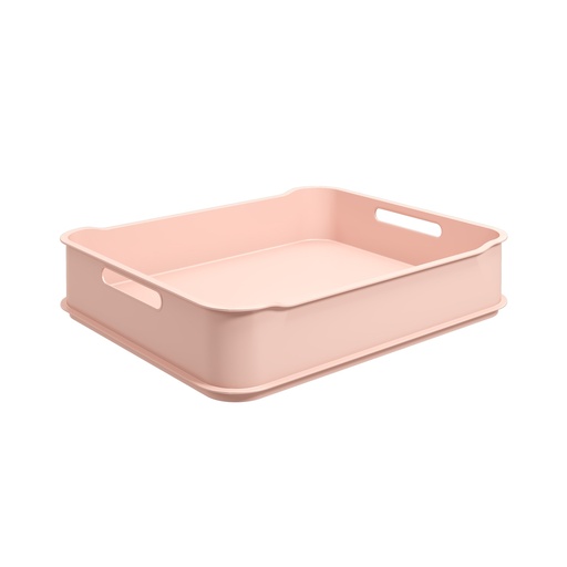 [10821/0467] Canasta Maxi de Plastico 6,0L - 38 X 31,6 X 8CM fIT Rosa Blush