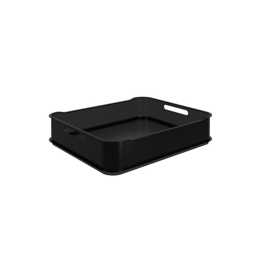 [10821/0008] Canasta Maxi de Plastico 6,0L - 38 X 31,6 X 8CM Fit Negro