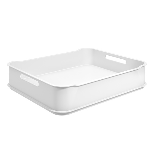 [10821/0007] Canasta Maxi de Plastico 6,0L - 38 x 31,6 x 8CM Fit Blanco