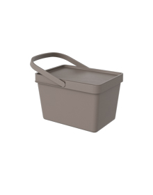 [10748/0126] Balde de Plastico 12,50L Loft C/Tapa Warm Gray