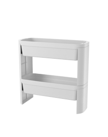 [10743/3007] Organizador de Plastico Slim 2 Pisos 44,8 x 17,3 x 43CM Loft Blanco