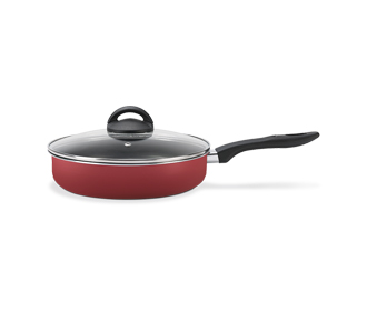 [7015/371] LINEA CHILLI - EN ALUMINIO -SARTEN RECTA Ø24CM 2,00L C/TAPA CHERRY 