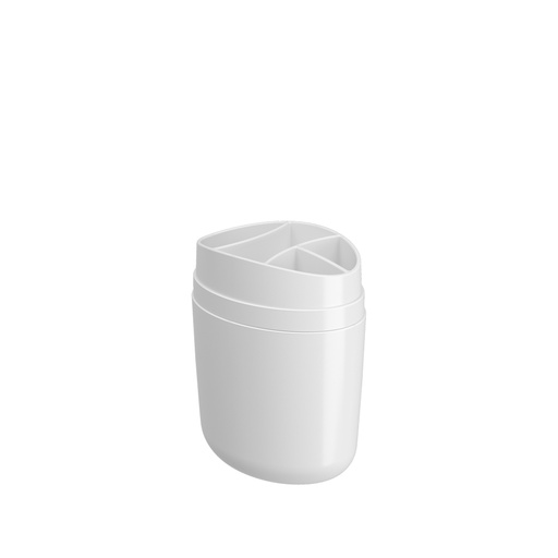 [10443/0007] PORTA CEPILLO DE PLASTICO BULKY BLANCO 
