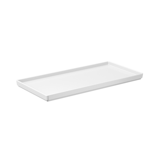 [10165/0007] PLATO RECTANGULAR DE PLASTICO UNO 27X13X1,5CM BLANCO