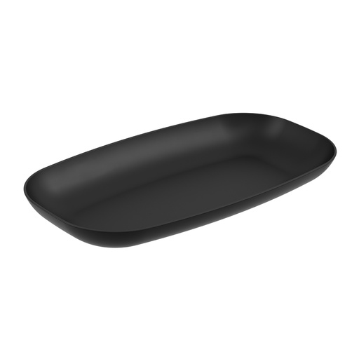[10148/0008] FUENTE RECTANGULAR GRANDE 43,2 X 23,6 X 5 CM DE PLASTICO ESSENTIAL NEGRO 