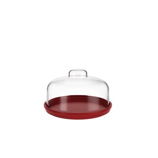 [10135/3465] PORTA PASTEL Ø19,00CM DE PLASTICO COZY ROJO BOLD 
