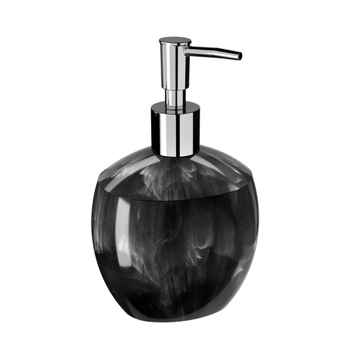 [20860/0479] DISPENSADOR DE JABON LIQUIDO DE PLASTICO 300ML SPOOM MARMOL NEGRO 