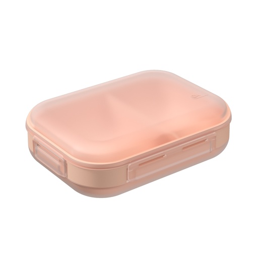 [13150/0344] LONCHERA NUTRI DE PLASTICO 20,1 X 15,1 X 6,1 CM ROSA BLUSH + ROSA BLUSH TRANSPARENTE 