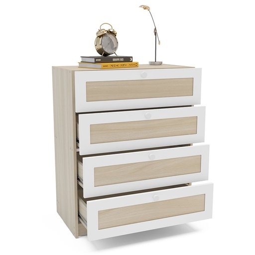 [40230152.0001] GAVETERO COMIC 4 GAVETAS MDP LEGNO SALINAS FF/BRANCO INFANTO JUVENIL