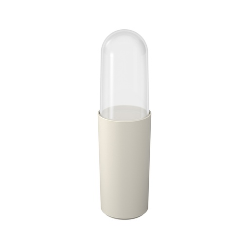 [13100/3468] LINEA SERENE-PORTA CEPILLOS DE PLASTICO C/TAPA LIGHT GRAY