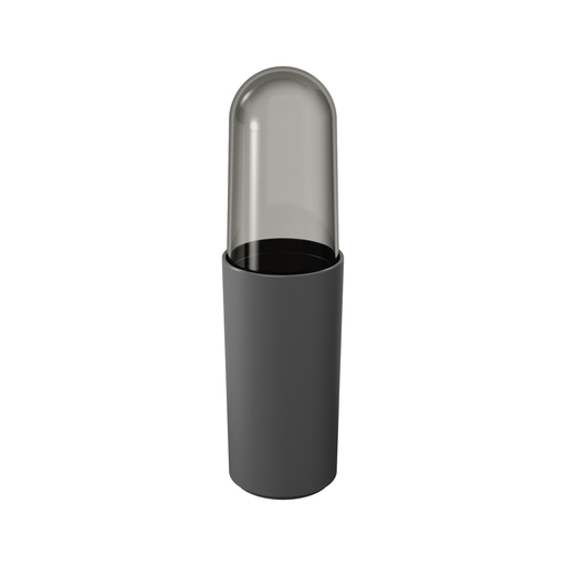 [13100/3536] LINEA SERENE-PORTA CEPILLOS DE PLASTICO C/TAPA GRIS PLOMO