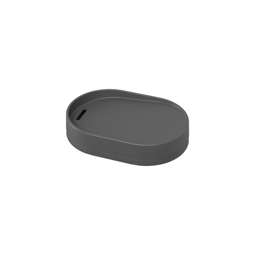 [13103/3536] LINEA SERENE - JABONERA DE PLASTICO GRIS PLOMO