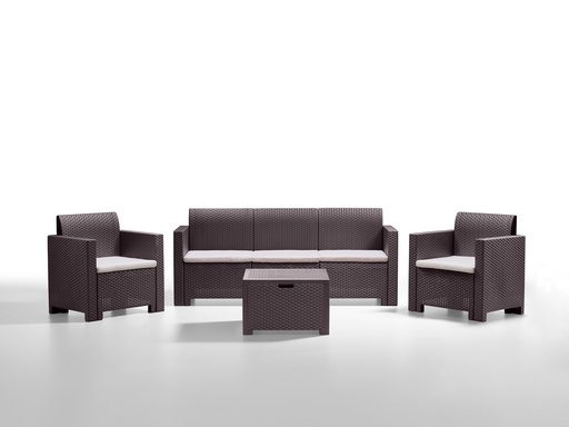 [9068-3] JUEGO MUEBLES NEBRASKA MARRON 3