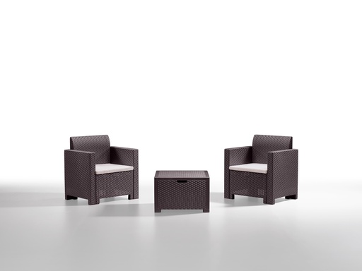 [9075-3] JUEGO MUEBLES NEBRASKA ESQ. MARRON