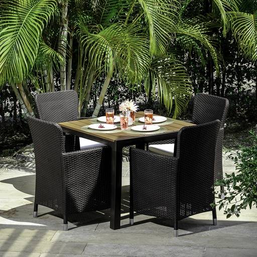 [490-WEN] JUEGO COMEDOR CAPRI 4 SILLAS WEN