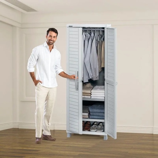 [7113] ARMARIO RIMAX BARU PARA ROPA GRANDE GRIS