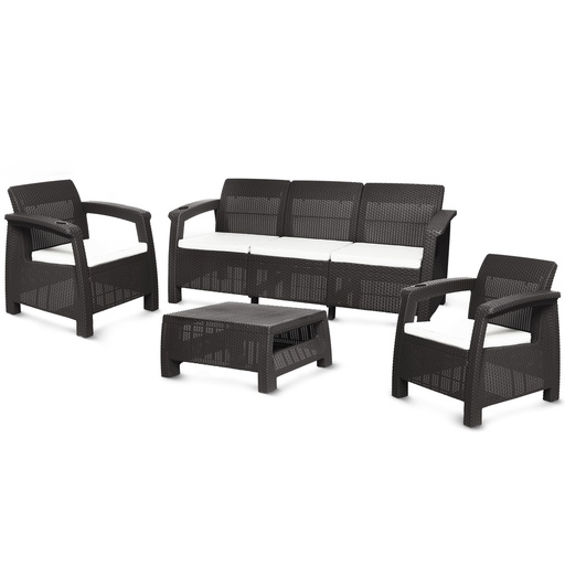 [427-WEN] JUEGO MUEBLE FERRARA ELEGANT MARRON 3