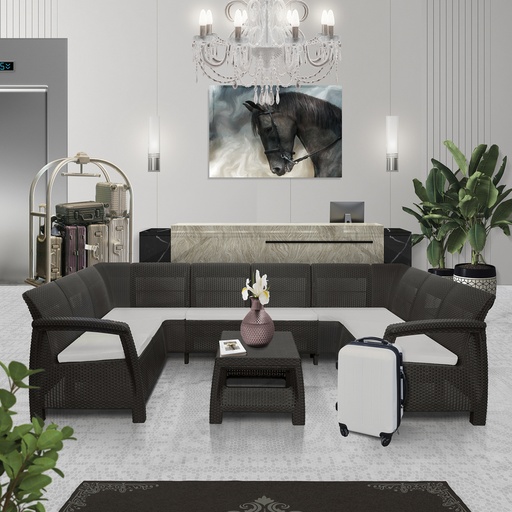[448-WEN] JUEGO MUEBLE FERRARA LUXURY MARRON 8