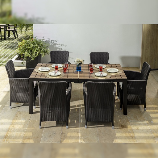 [491-WEN] JUEGO COMEDOR CAPRI 6 SILLAS WEN