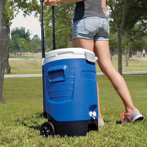 [57503] TERMO IGLOO 5 GALONES/ 19 LITROS AZUL SPORT CON RUEDAS