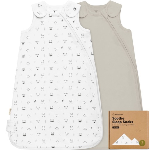 [KB-SOSS-NOR-S] Keababies Paquete de 2 sacos de dormir Soothe (nórdico), tamaño: pequeño / color: nórdico