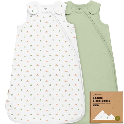 [KB-SOSS-ROA-S] Keababies Paquete de 2 sacos de dormir Soothe (Roarsome), tamaño: pequeño
