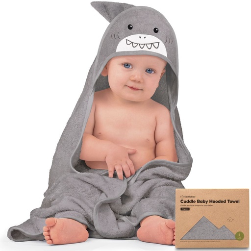 [KB-HTCD-SHA] Keababies Toalla con capucha Cuddle Baby (tiburón), Estilo: Shark