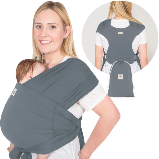 [KB-DLWC-MGR] Keababies Canguro D-Lite Wrap (Gris Medianoche), Color: Gris Medianoche