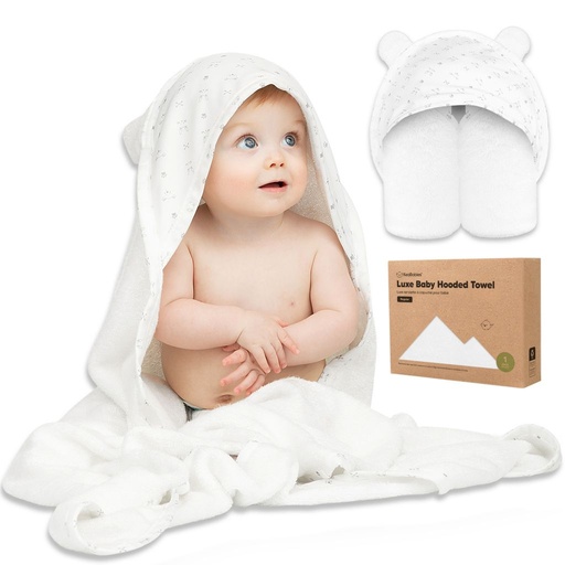 [KB059-001] Keababies Toalla con capucha de bambú orgánico de lujo para bebé (KeaStory), Tamaño: Regular / Estilo: KeaStory