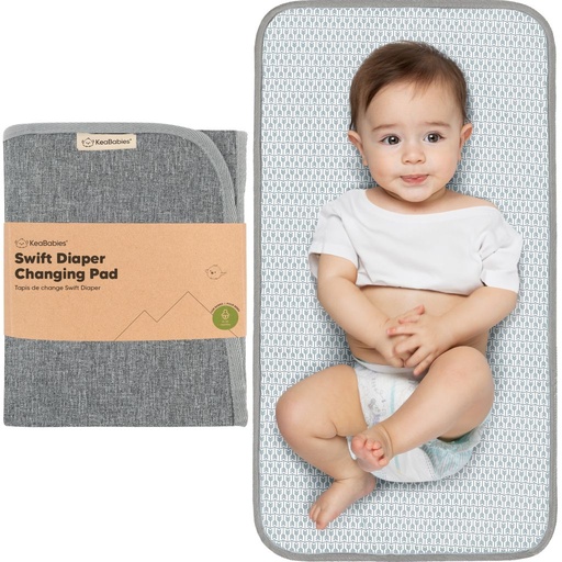[KB046-002] Keababies Cambiador Portatil de Pañales Swift (gris clásico), color: gris clásico