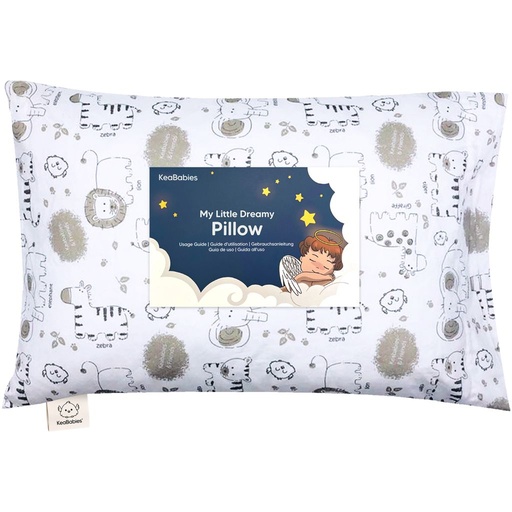 [KB-TDPL-KSF] Keababies Almohada para niños pequeños con funda de almohada (KeaSafari), color: KeaSafari