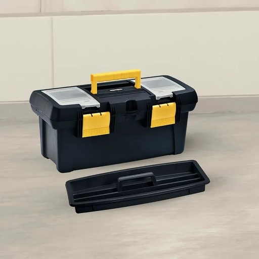 [4573] CAJA HERRAMIENTAS 18  NEGRA  CON TAPA