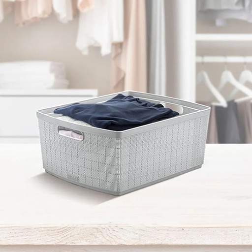 [12541] CANASTA FIQUE 30 LITROS GRIS HIELO